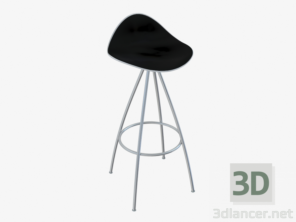 modèle 3D Chaise (blanc noir h76) - preview