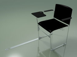 Cadeira empilhável com braços e acessórios 6603 (polipropileno preto, CRO)