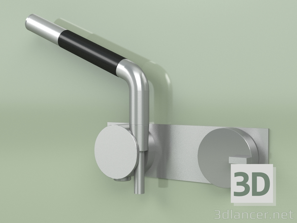 3d model Set of hydro-progressive bath and shower mixer with hand shower (18 58 R, AS) - preview