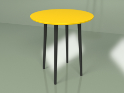 Mesa de jantar pequena Sputnik 70 cm (amarelo mostarda)