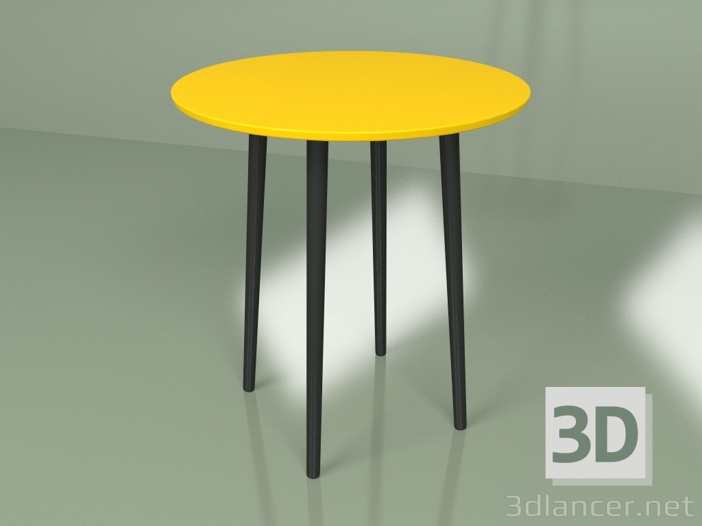 3d модель Маленький обідній стіл Супутник 70 см (жовто-гірчичний) – превью