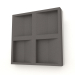 3d model 3D wall panel CONCAVE (grey) - preview