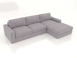 PALERMO sofa with ottoman (upholstery option 1)