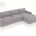 3d model PALERMO sofa with ottoman (upholstery option 1) - preview
