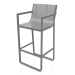 3d model Stool with a high back and armrests (Anthracite) - preview