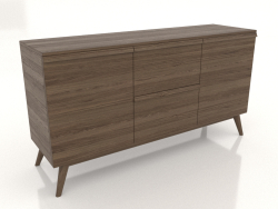 Chest of drawers 2 1500x400x800 (lightened ash walnut)