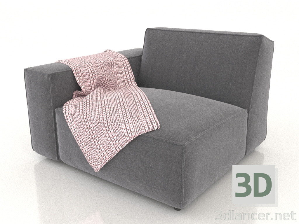 modello 3D Divano modulare Premium Como (elemento sinistro) - anteprima