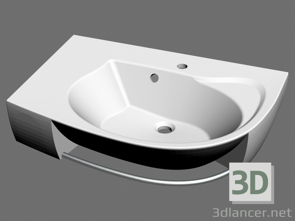 modello 3D Rosa Comfort Plus L lavabo - anteprima