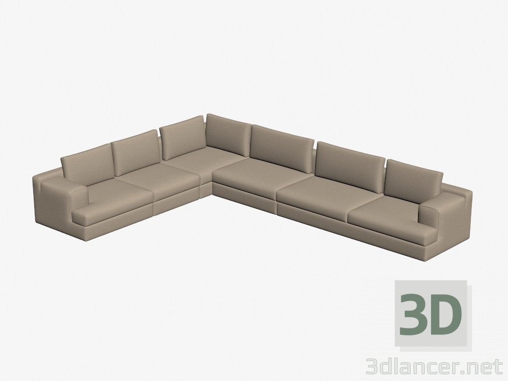 3d Model Corner Sofa Modular Manufacturer Cassina ID 18722
