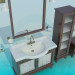 3d модель Комплект мебели в ванную – превью