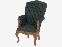 Cadeira com estofamento de couro Casanova (12435)