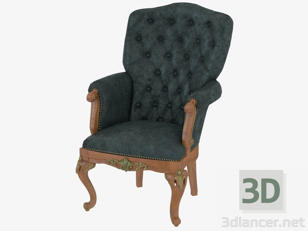 3D Modell Stuhl mit Lederbezug Casanova (12435) - Vorschau