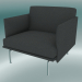 3d model Chair studio Outline (Hallingdal 166, Polished Aluminum) - preview