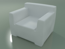 Armchair in opal white polyethylene InOut (101)