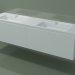 3d model Double washbasin with drawers (L 192, P 50, H 48 cm) - preview