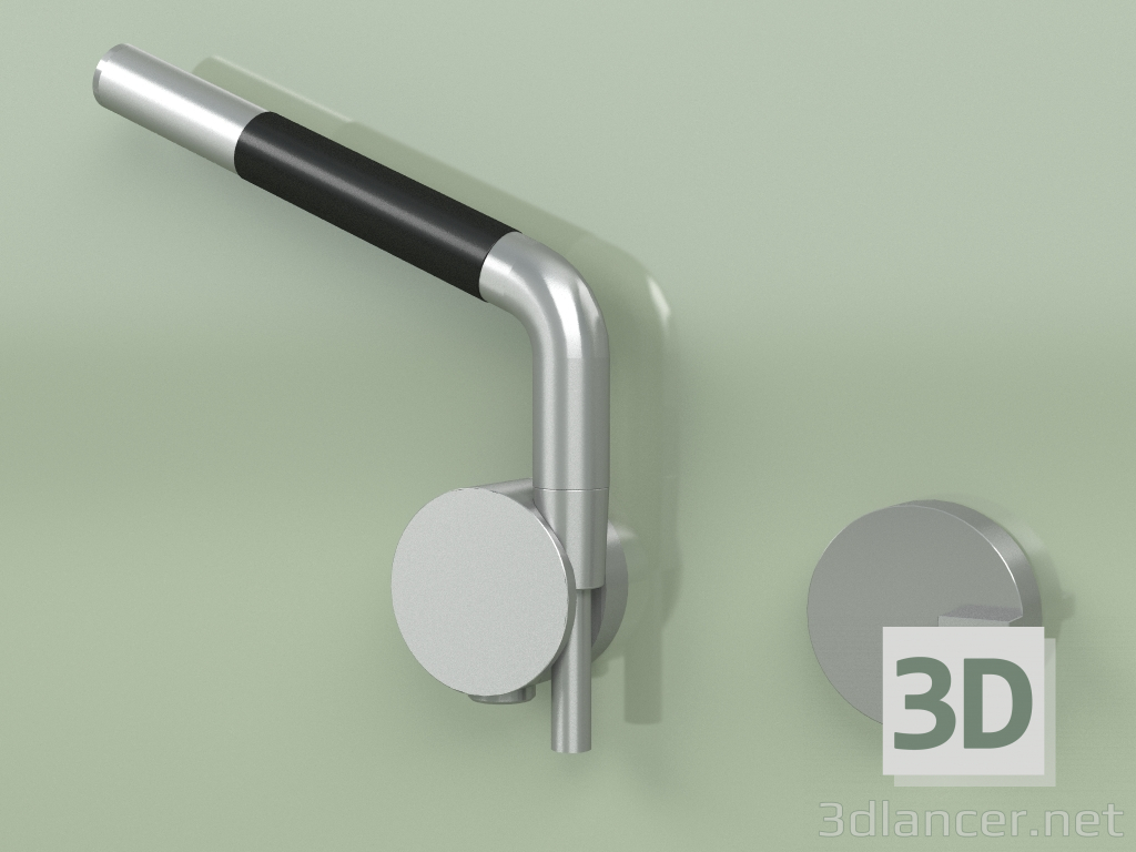 3d модель Комплект гидропрогрессивного смесителя для ванны-душа с ручным душем (18 58, AS) – превью