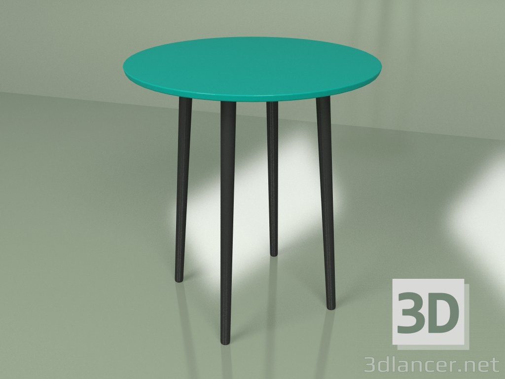 modèle 3D Petite table à manger Spoutnik 70 cm (turquoise) - preview