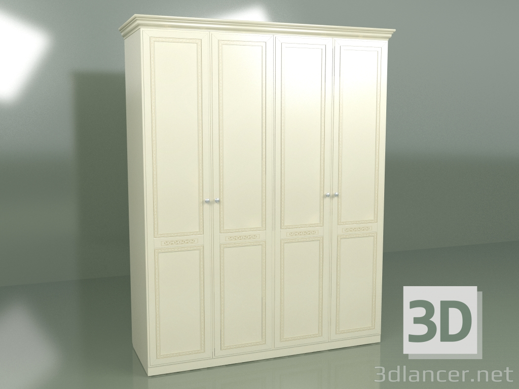 3D Modell Kleiderschrank 4 Türen VN 140 - Vorschau