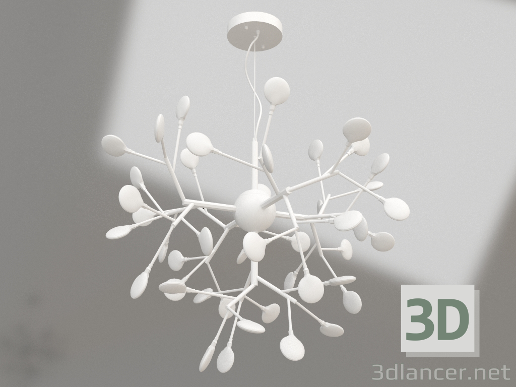 modèle 3D Lustre Wetta blanc (07521-45.01) - preview