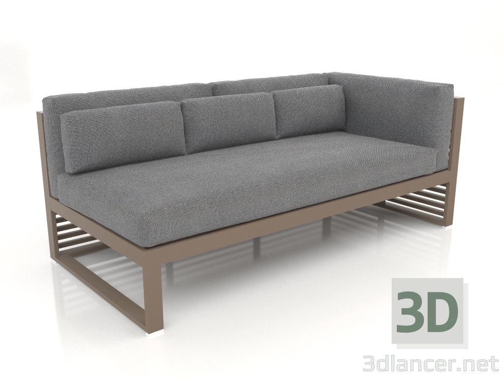 3D Modell Modulares Sofa, Abschnitt 1 rechts (Bronze) - Vorschau