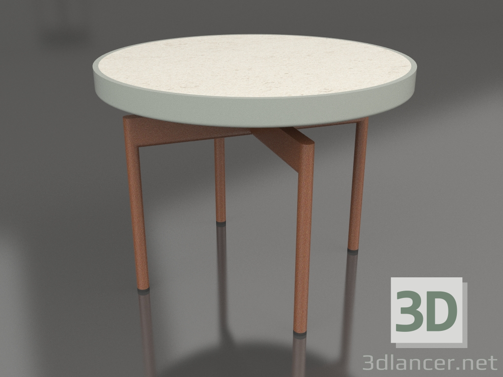modello 3D Tavolino rotondo Ø60 (Grigio cemento, DEKTON Danae) - anteprima
