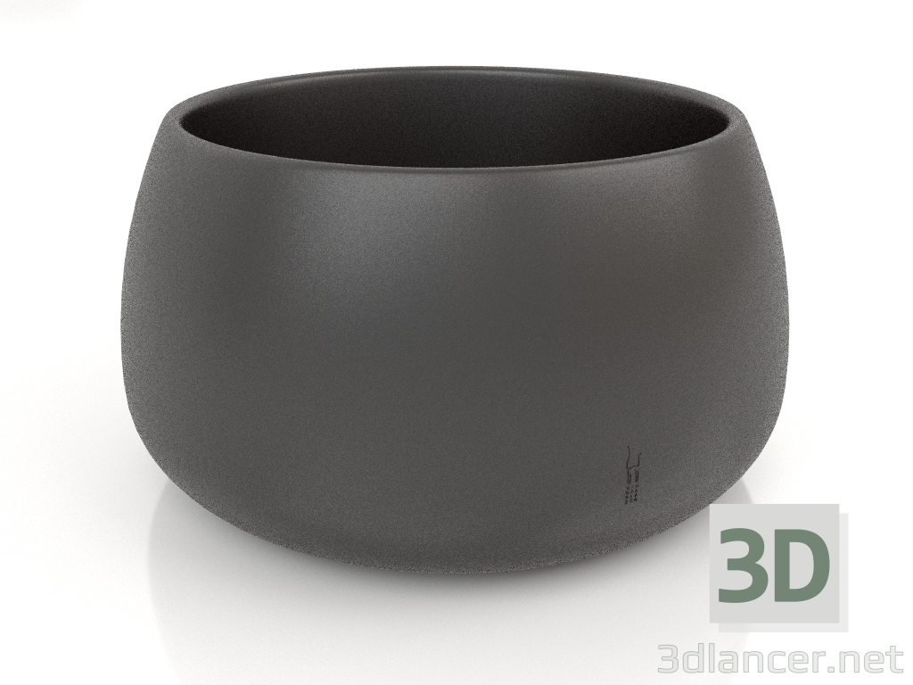 modèle 3D Pot de fleurs 3 (Noir) - preview