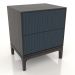 3D Modell Nachttisch FARGO 2 Schubladen mit gefrästen Fronten (Dunkelkobalt, Wenge-Eiche, Option 2) - Vorschau