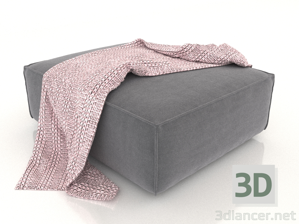 modello 3D Divano componibile Premium Como (pouf) - anteprima