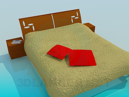 3d модель Кровать – превью 3d модель Кровать – превью