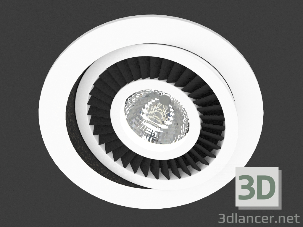 3d model luminaria empotrada LED (DL18463_01WW-White R Dim) - vista previa