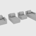 3d модель Элементы дивана модульного YURA – превью