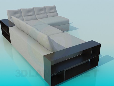 3d model Corner sofa - preview 3d model Corner sofa - preview