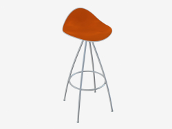Stuhl (weiß orange h76)