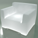 3d model Armchair in opal white polyethylene with InOut backlight (101L) - preview