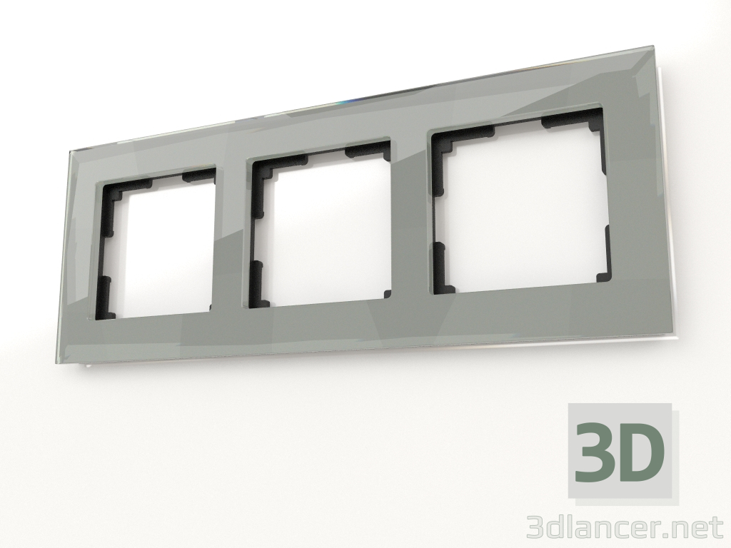 modello 3D Cornice Diamant 3 montanti (specchio) - anteprima