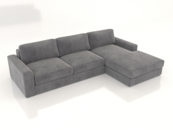 PALERMO sofa with ottoman (upholstery option 3)