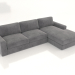 3d model PALERMO sofa with ottoman (upholstery option 3) - preview