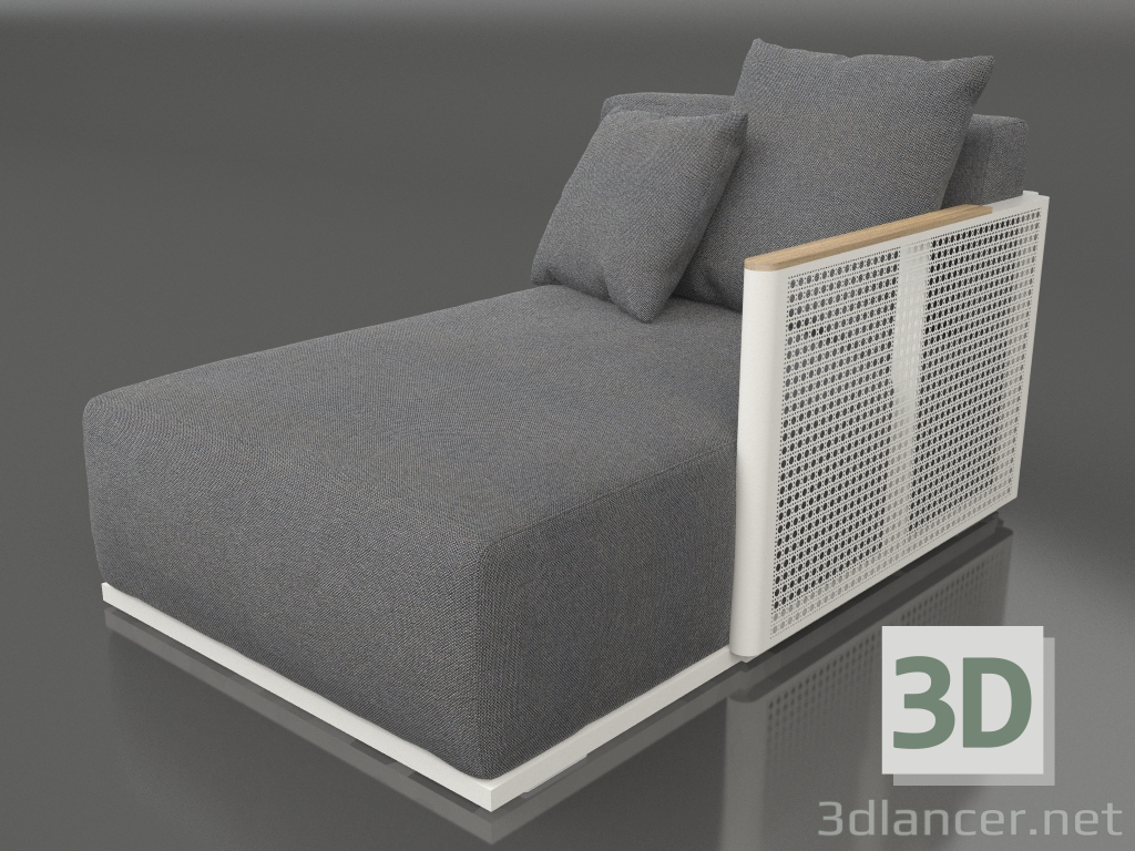 Modelo 3d Módulo de sofá seção 2 direita (cinza ágata) - preview