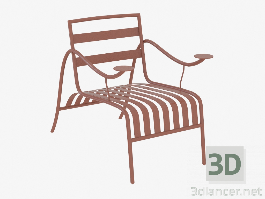 3 डी मॉडल थिंकिंग मंस के साथ कुर्सी - पूर्वावलोकन