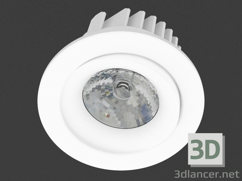 3d модель Встраиваемый светодиодный светильник (DL18465_01WW-White R Dim) – превью