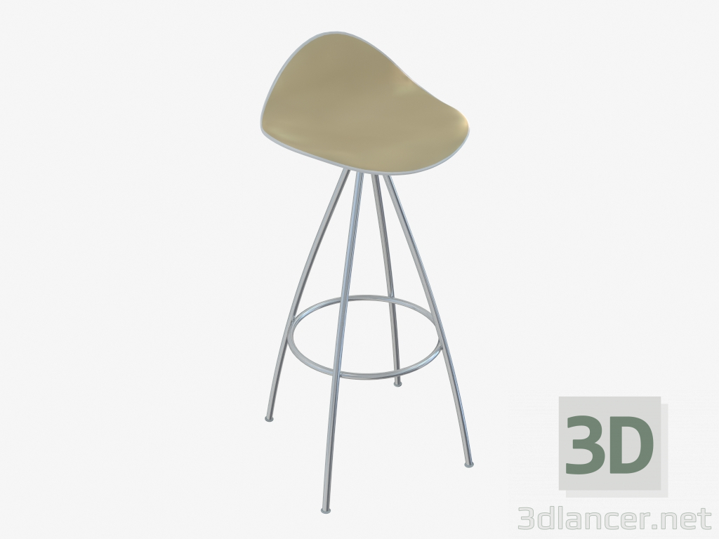 3D Modell Stuhl (weißer Stein h76) - Vorschau