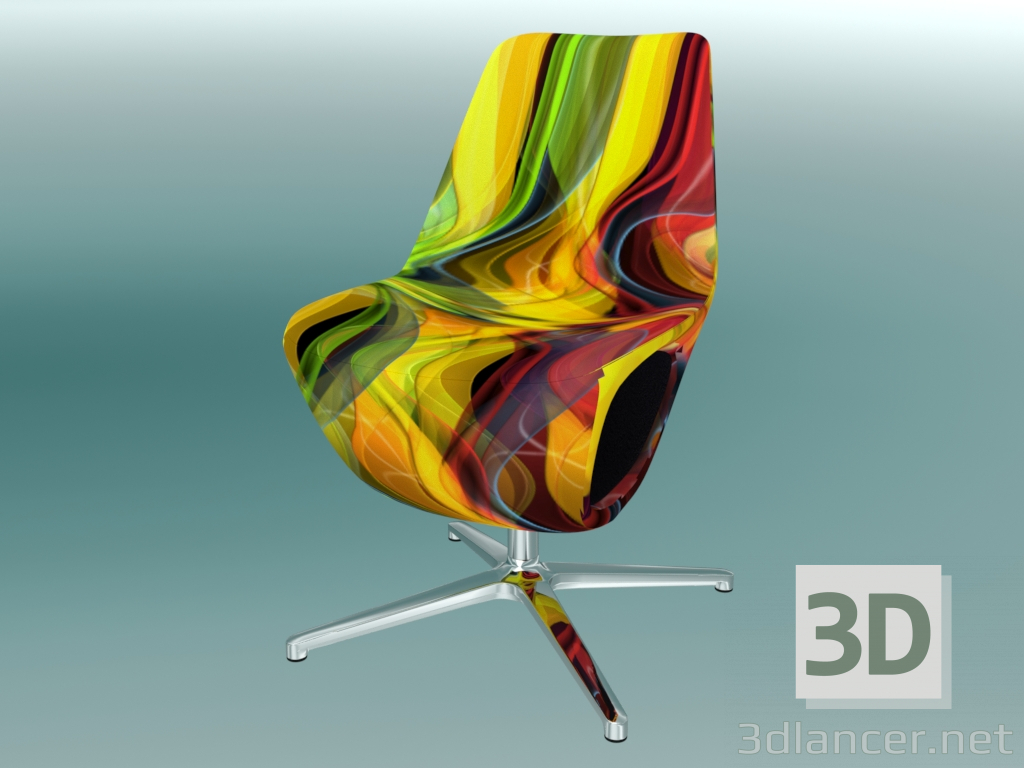 3D modeli Döner sandalye (10F) - önizleme