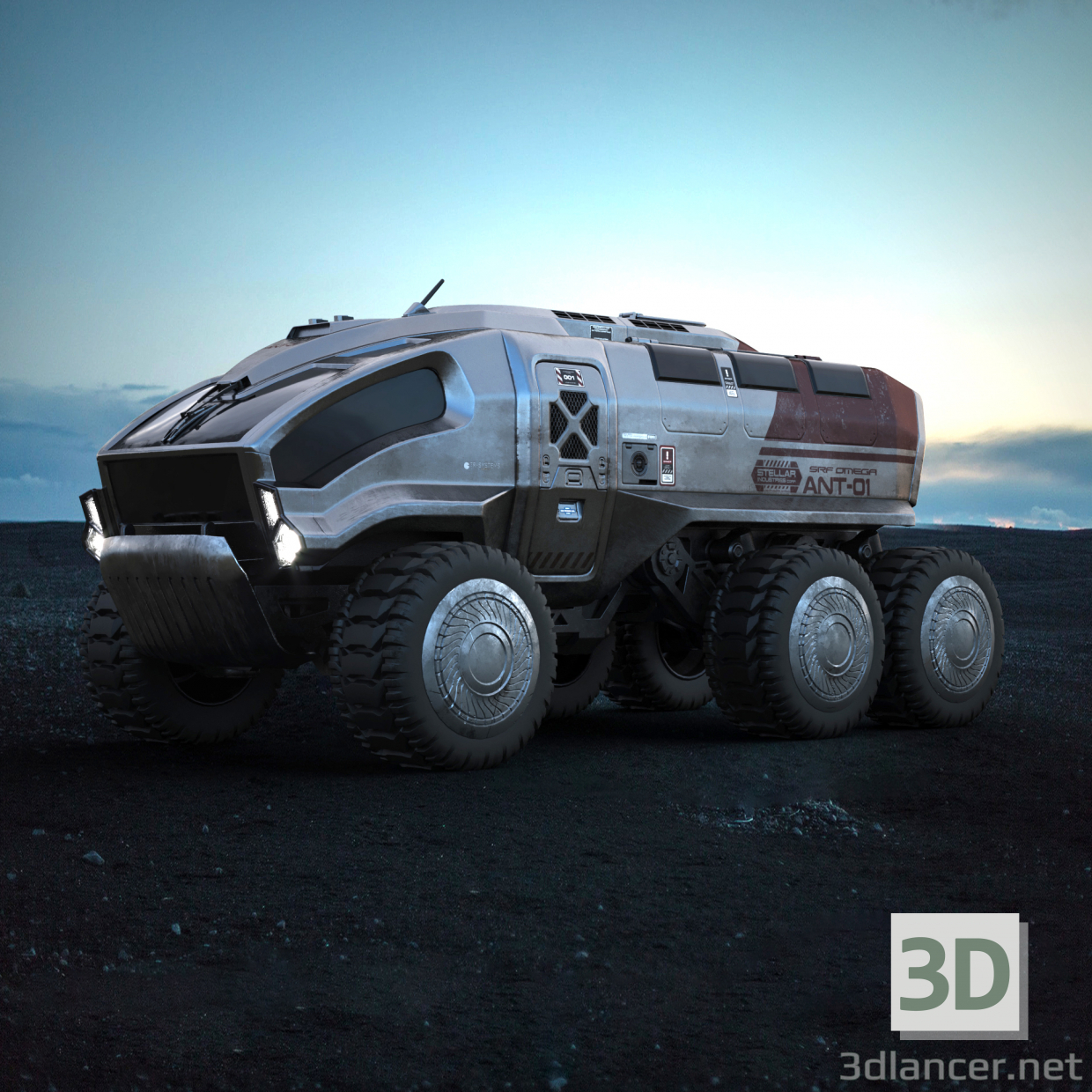 3d Planetary Rover ANT-01 Stellar Industries corp model buy - render