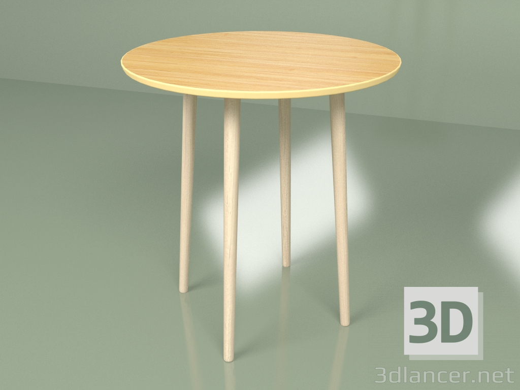 modèle 3D Table ronde Spoutnik 70 cm plaqué (ocre jaune) - preview