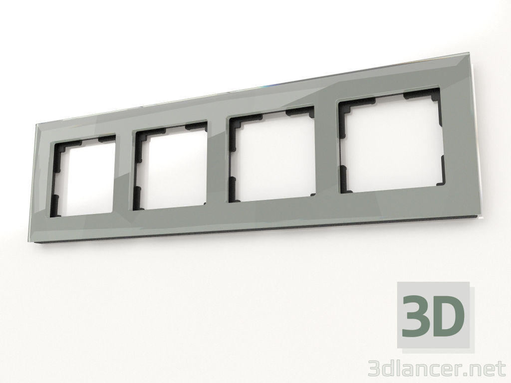 modello 3D Cornice Diamant 4 montanti (specchio) - anteprima