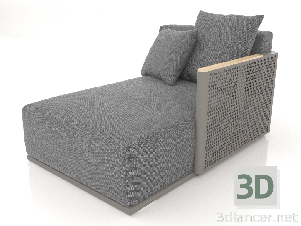 3d model Sofa module section 2 right (Quartz gray) - preview