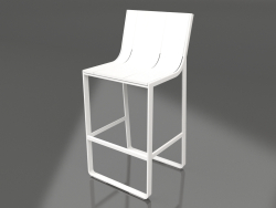 Stool with a high back (White)