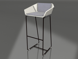 High chair with back (Black)