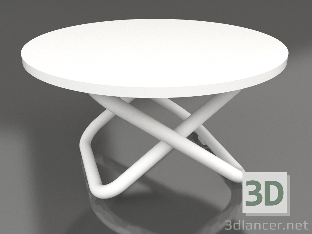 3D Modell Niedriger Tisch Ø48 (Weiß) - Vorschau