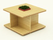 Mesa de madera para el jardín